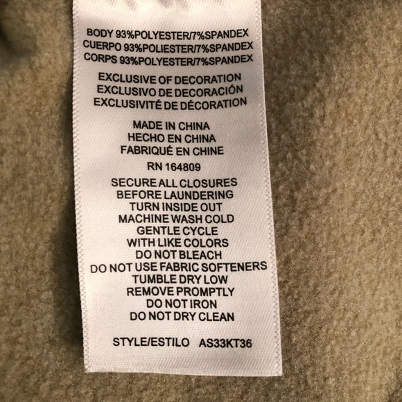 Aspen Tan & Orange Quarter-Zip Pullover with Front Zip Pockets Size L - Picture 9 of 10